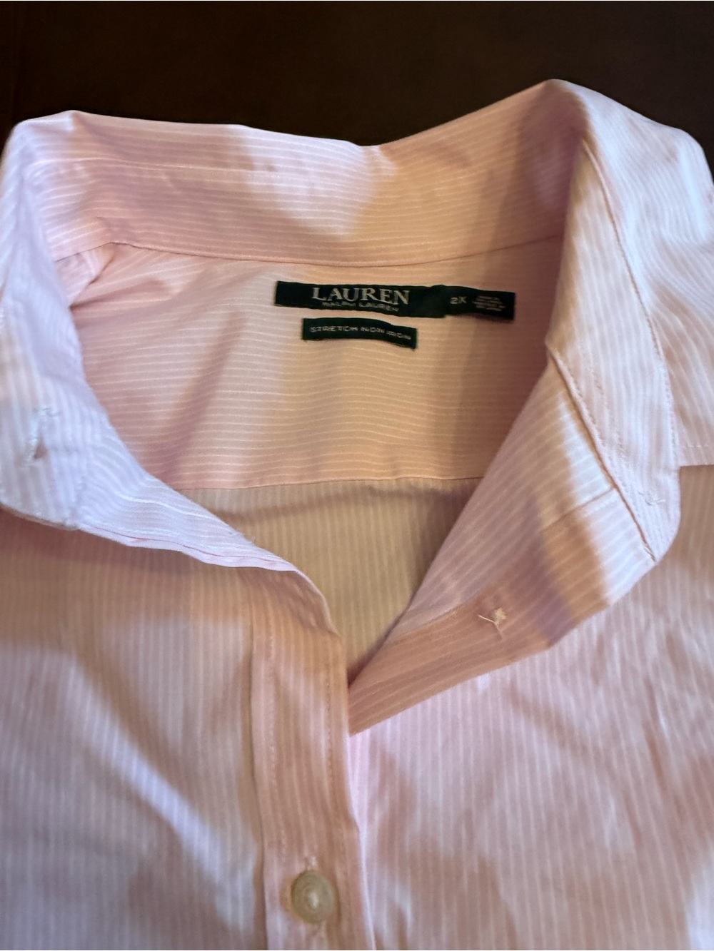 Lauren Ralph Lauren Pink Stripe Button-Front Shirt